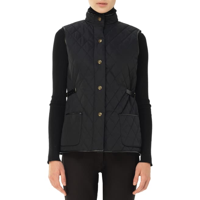 Max Studio Black Quilted And Padded Vest Jacket