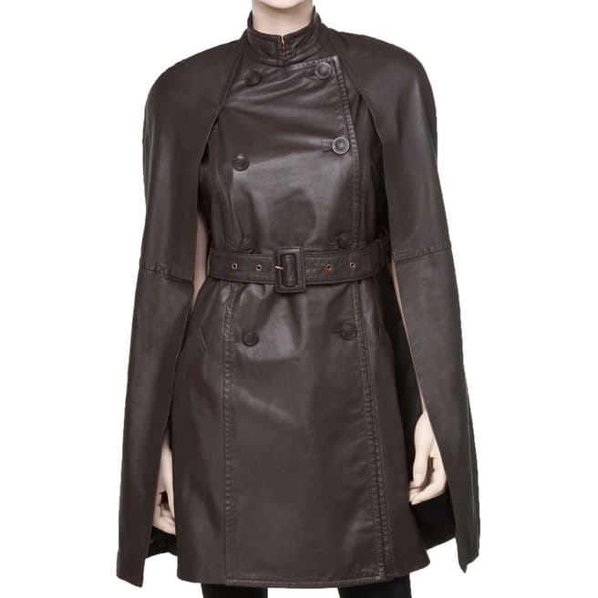 Leon Max Collection OLD STYLE Brown Leather Cape