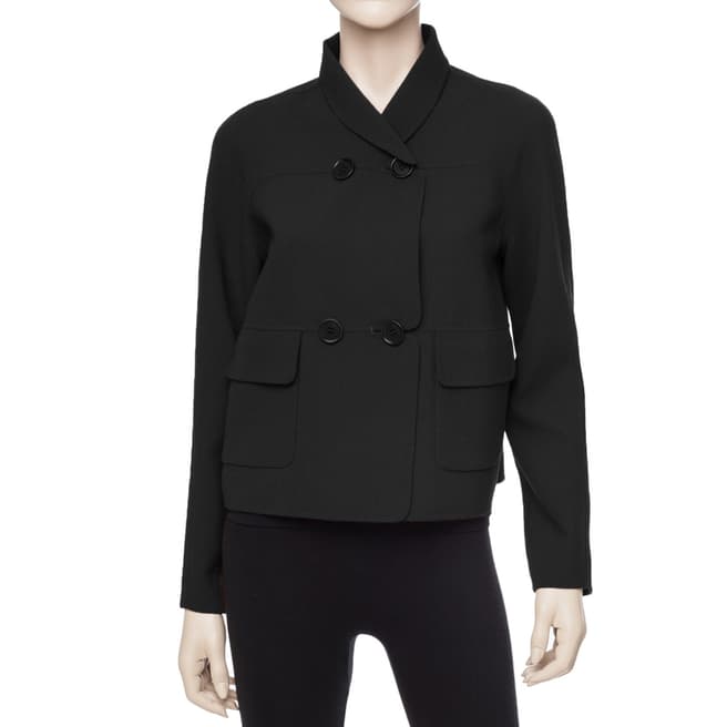 Leon Max Collection OLD STYLE Black Double Weave Wool Crepe Jacket