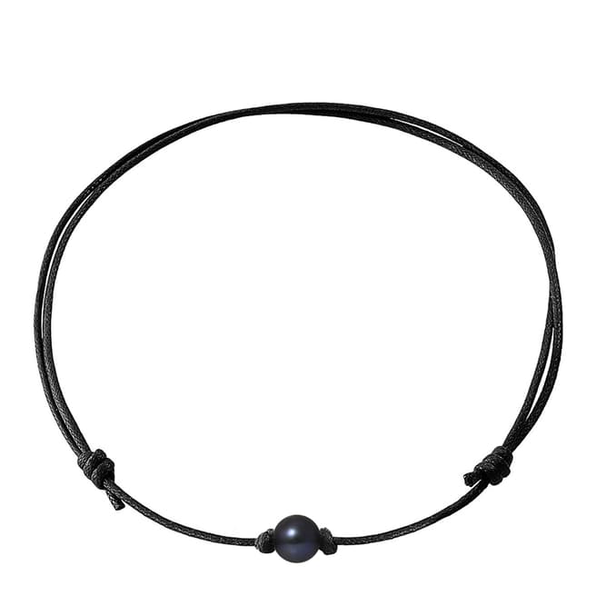 Pacific Life Black Pearl Black String Necklace
