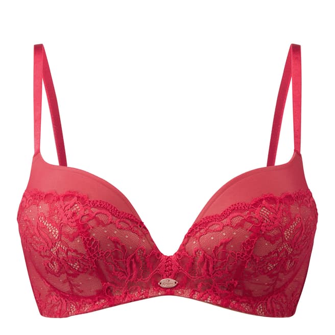 Gossard Red/Nude Glamour Lace Non Wired Plunge Bra