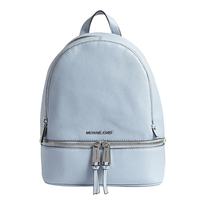 Michael Kors Pale Blue Rhea Leather Backpack