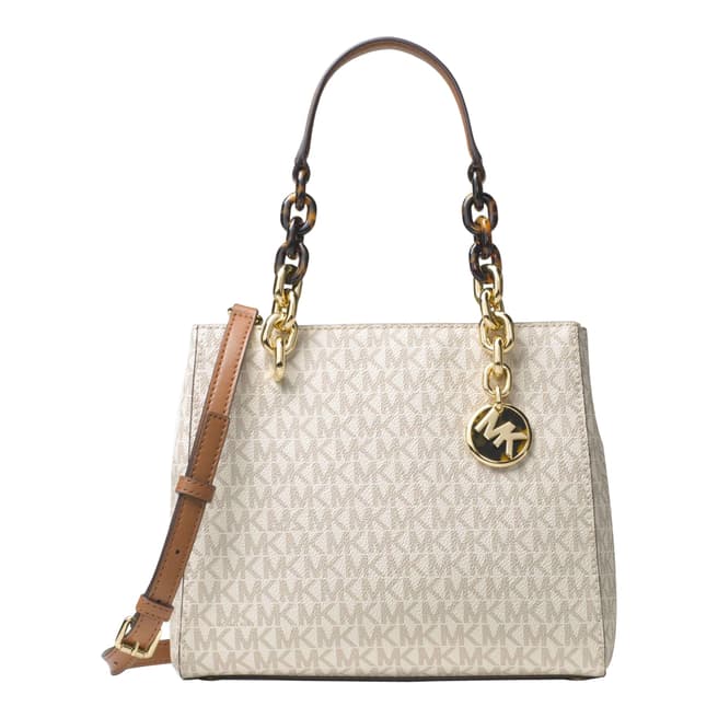 Michael Kors Vanilla Cynthia Leather Handbag