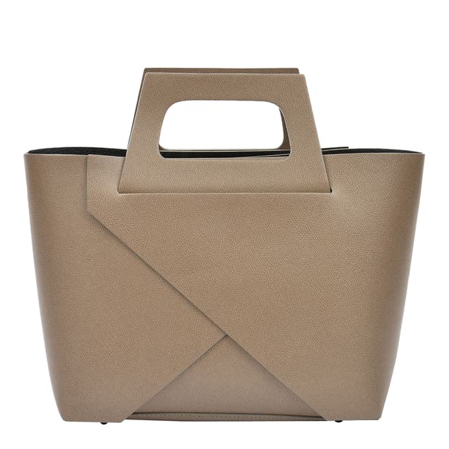 Carla Ferreri Taupe Layer Detail Tote Bag