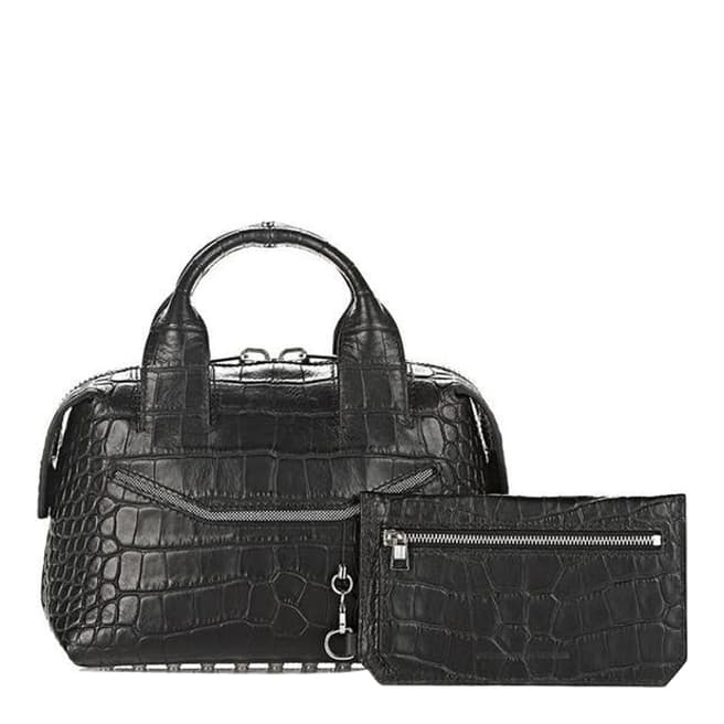 Alexander Wang Black Small Croc Effect Rogue Leather Bag