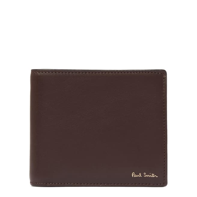 PAUL SMITH Mens Brown Concertina Leather Billfold Wallet