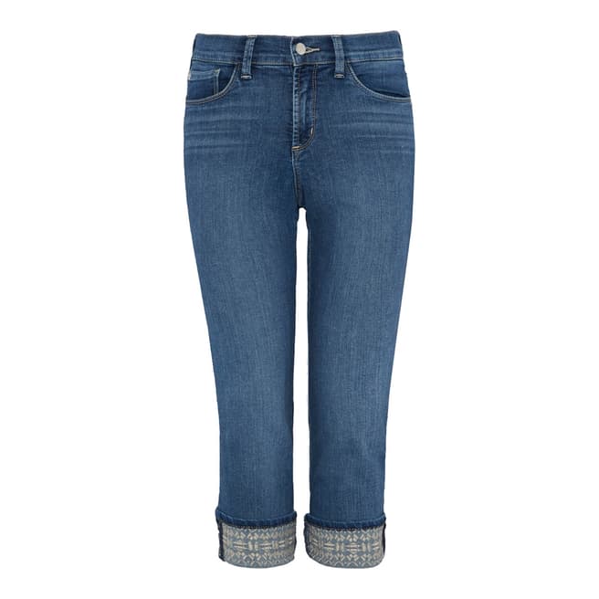 NYDJ Mid Blue Dayla Capri Cotton Stretch Jeans