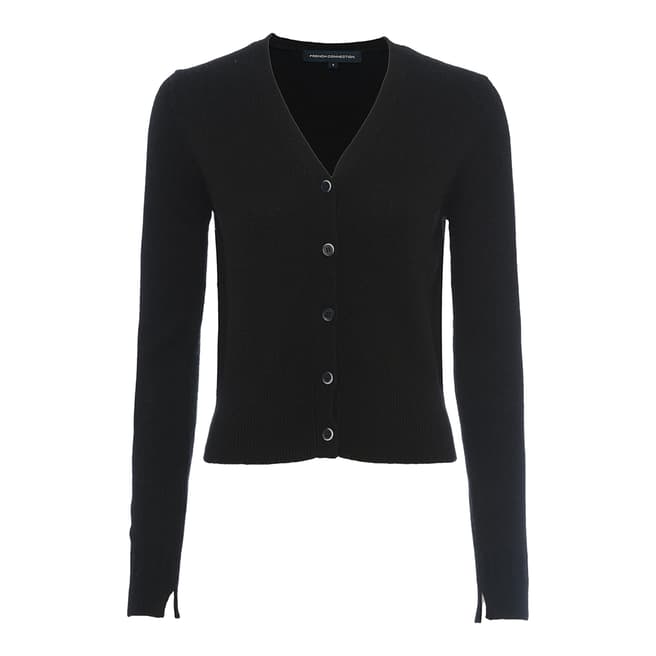 French Connection Black Core Wool/Cashmere Cardigan