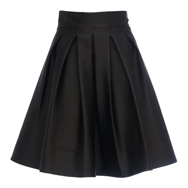 French Connection Black Juliet Satin Flared Skirt