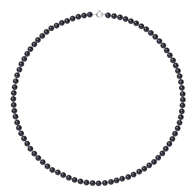 Mitzuko Black Tahiti Row Of Pearls Necklace