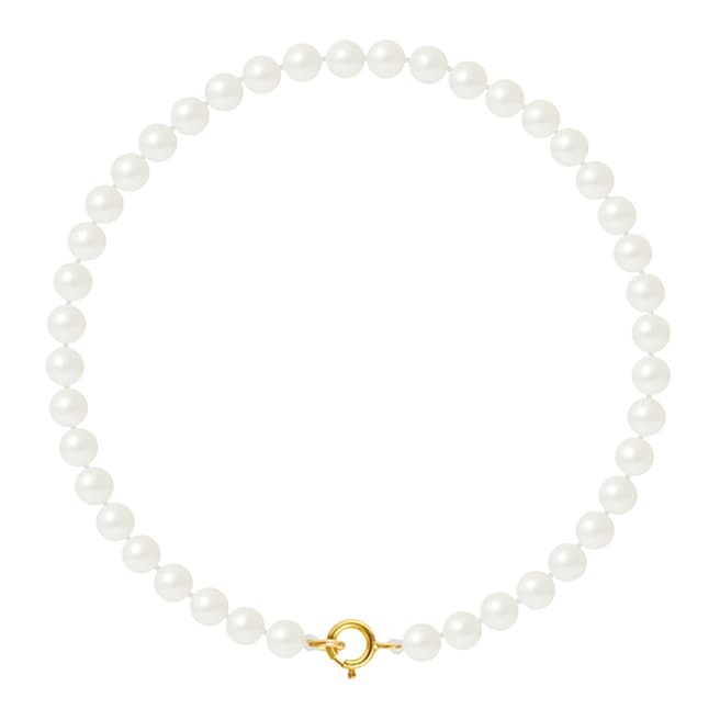 Mitzuko Yellow Gold White Pearl Bracelet