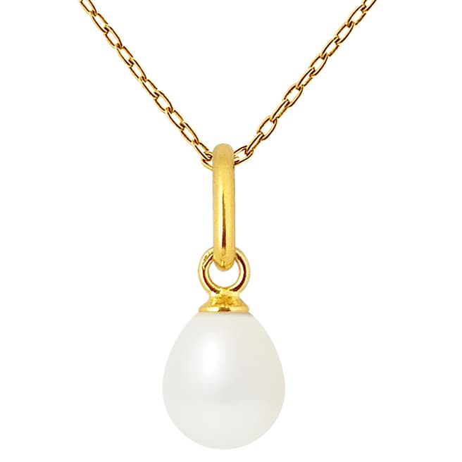 Mitzuko White Pearl Drop Necklace