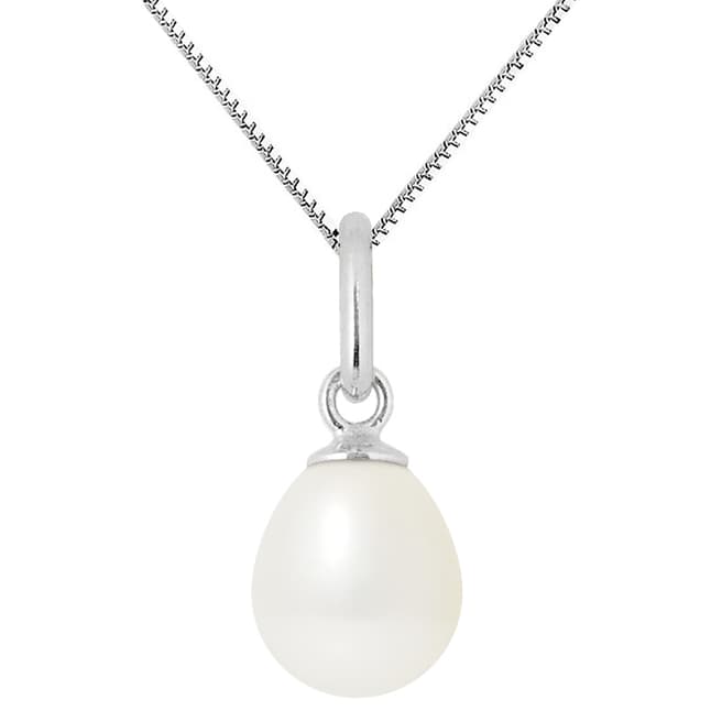 Mitzuko Silver/White Pearl Necklace