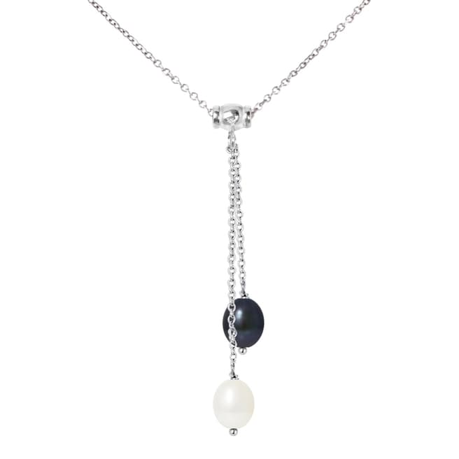 Mitzuko Toi Moi White/Black Pearl Necklace