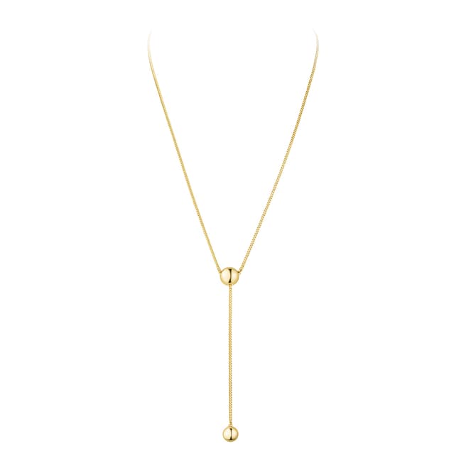 Dyrberg Kern Ariside Shiny Gold Rose Leather Necklace