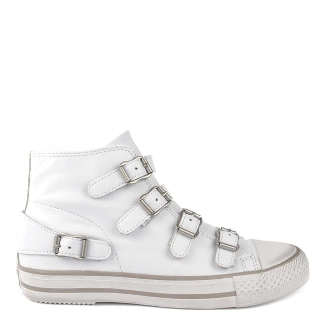 ASH White Leather Venus Buckle Sneakers