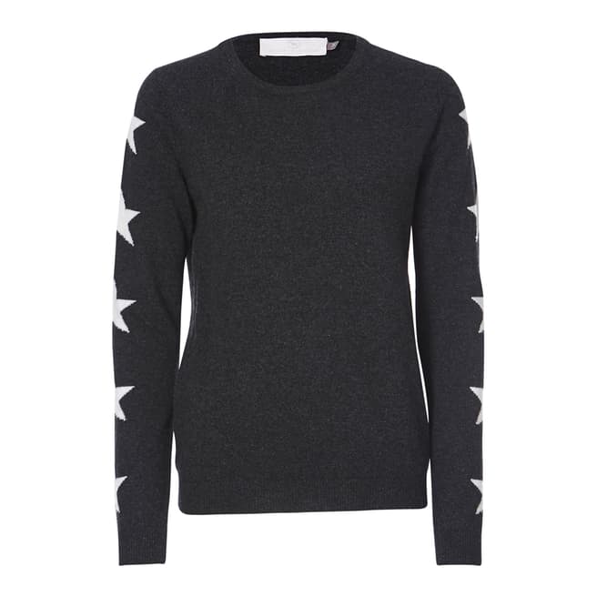Country Cashmere By Scott and Scott Charcoal/White Northern Star Cashmere Jumper