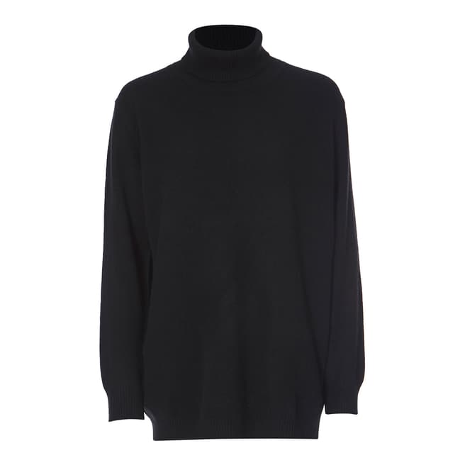 Country Cashmere By Scott and Scott Black Sophie Roll Neck Cashmere Jumper