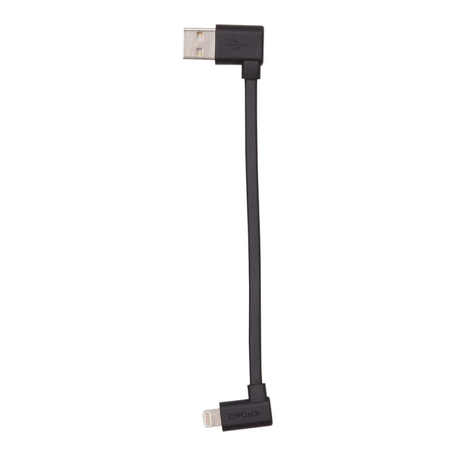 Knomo Black Lightening Cable 90 Degree Usb Cable