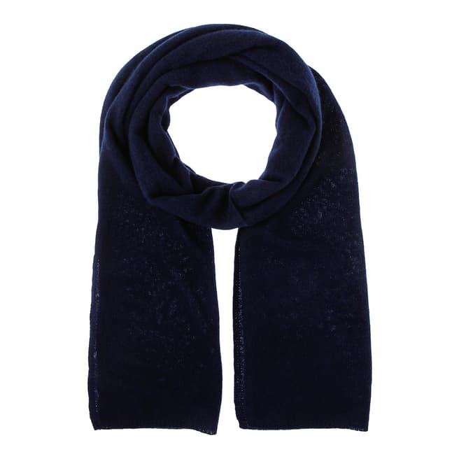Country Cashmere By Scott and Scott Navy Cashmere Lizzie Scarf