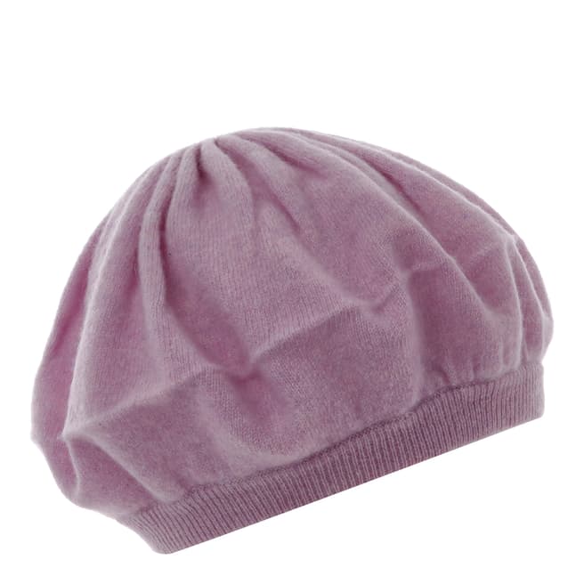 Country Cashmere By Scott and Scott Pink Cashmere Beret Hat