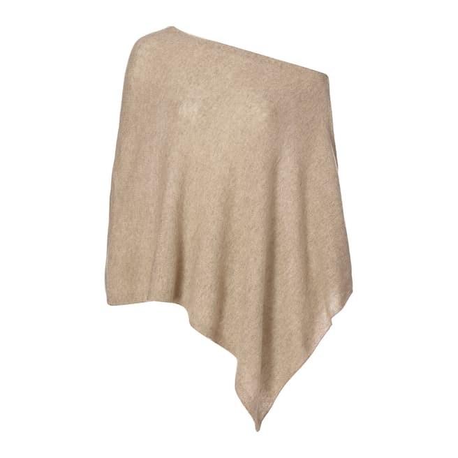 Country Cashmere By Scott and Scott Beige Cashmere Brodie Poncho