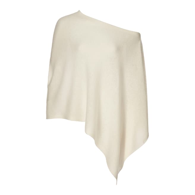Country Cashmere By Scott and Scott Winter White Cashmere Brodie Poncho