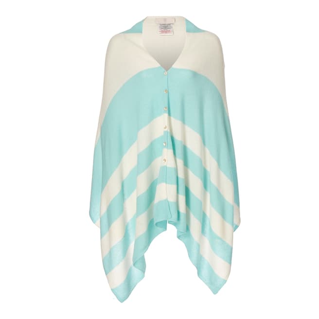 Country Cashmere By Scott and Scott Turquoise Cashmere Bailey Cape