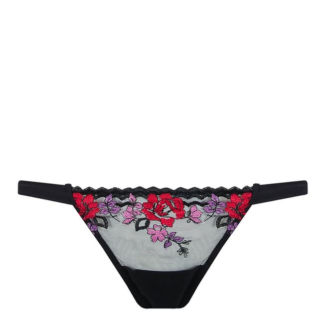 Mimi Holliday Black Queenie Hipster Thong