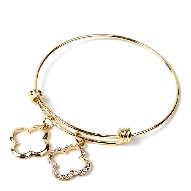 Amrita Singh Gold Clover Charm Bracelet