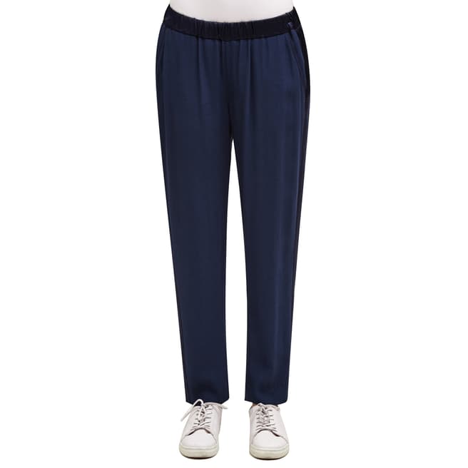 Charli Midnight Blue Marianne Cotton/Wool Blend Trousers