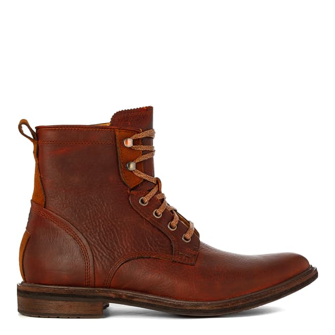 UGG Mens Redwood Leather Lace Up Selwood Boots