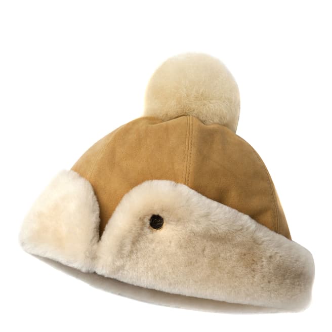 UGG Chestnut Sheepskin Heritage Up Flap Hat