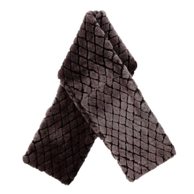 UGG Women's Chocolate Quilted Shearling Fur Scarf