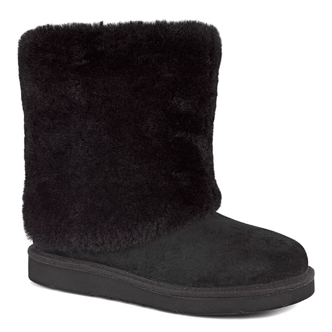 UGG Black Suede Patten Mid Sheep Boot