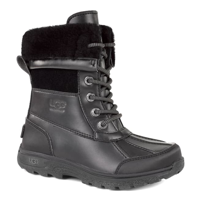 UGG Kid's Black Butte II Leather Boots