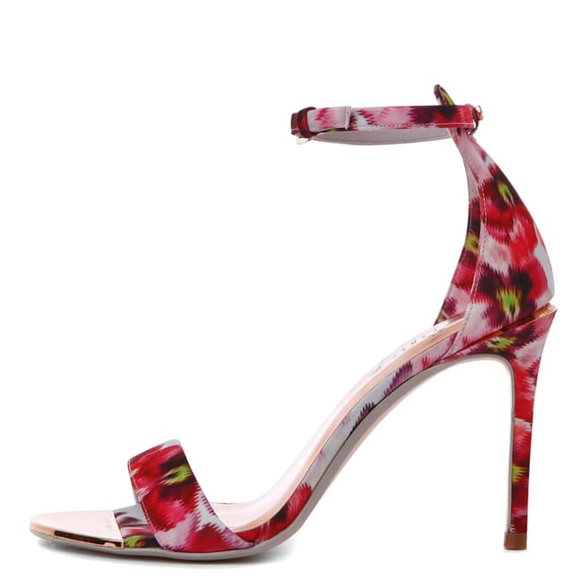 Ted Baker Pink/Print Charv Expressive Pansy Stiletto Sandals