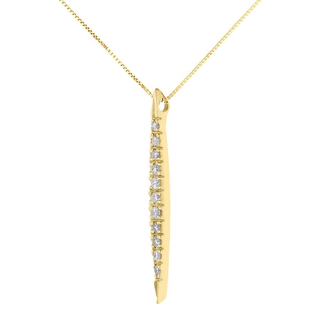Dyamant Yellow Gold Drop Diamond Necklace