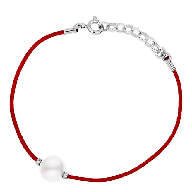 Dyamant Red/White Freshwater Pearl Bracelet