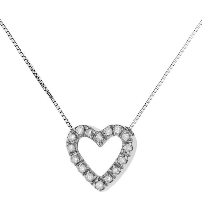 Dyamant White Gold Heart Diamond Necklace
