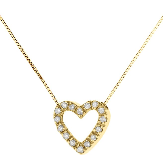 Dyamant Yellow Gold Heart Diamond Necklace