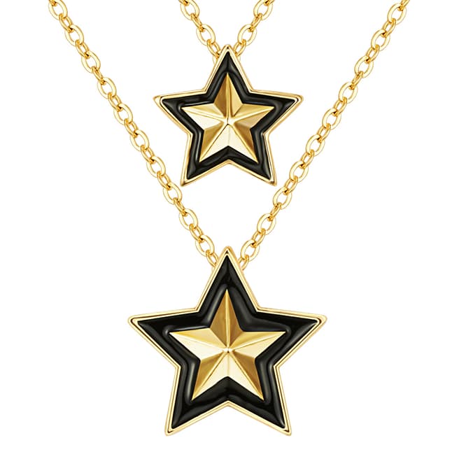 Runway Gold/Black Star Necklace