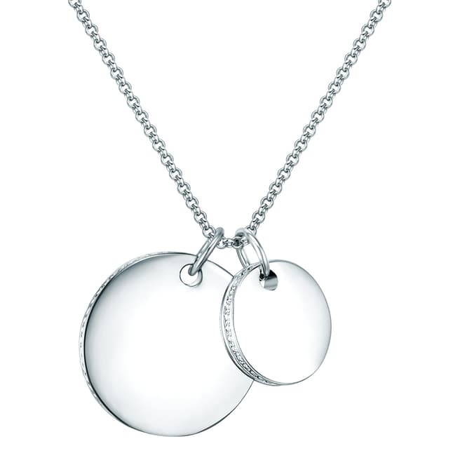 Runway Silver Disc Necklace