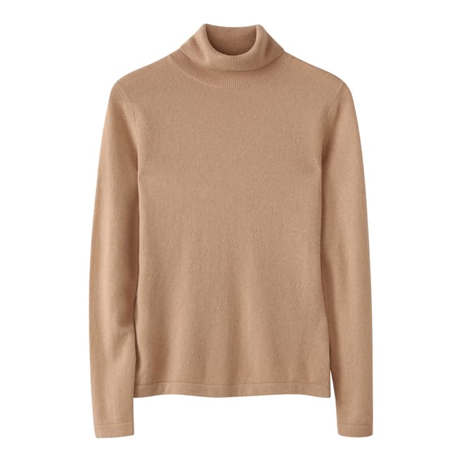 Pure Collection Walnut Roll Neck Cashmere Jumper