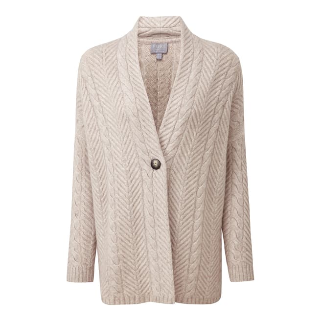 Pure Collection Marble Twist Luxury Cashmere Cardigan