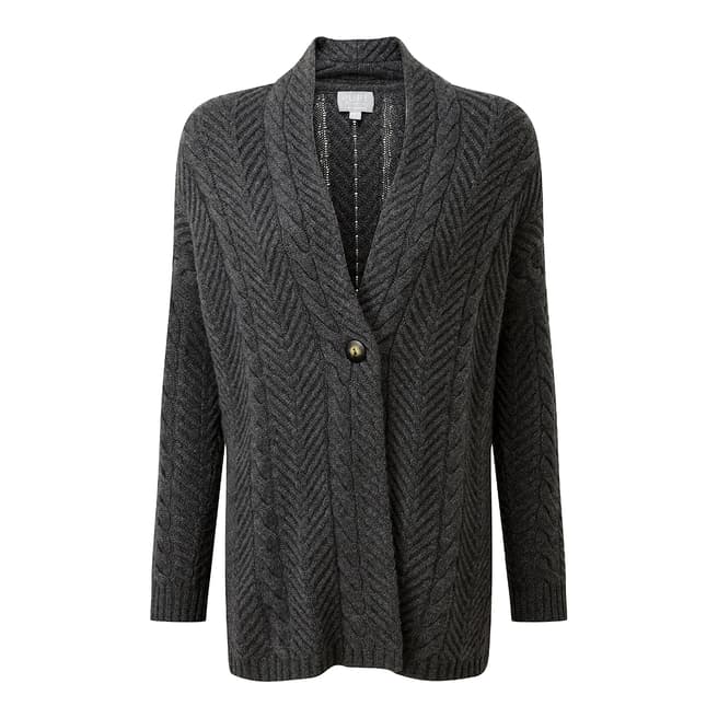 Pure Collection Grey Luxury Cashmere Cardigan