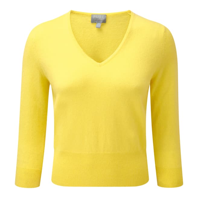 Pure Collection Sunshine Cropped Cashmere Jumper