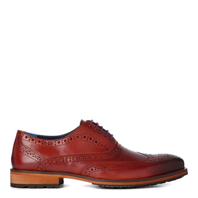 Justin Reece Mens Wine Leather Oliver Shoes