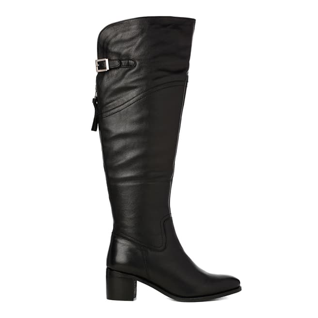Justin Reece Womens Black Leather Faye Long Boots