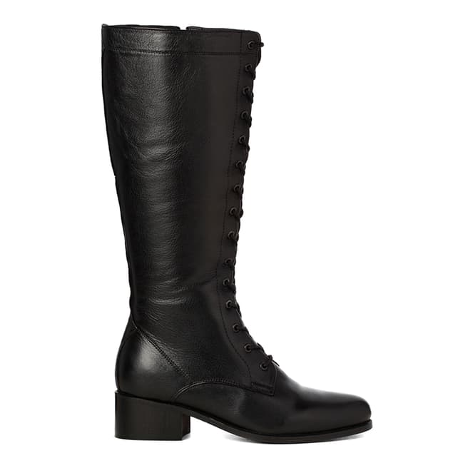 Justin Reece Womens Black Leather Gemma Calf Boots